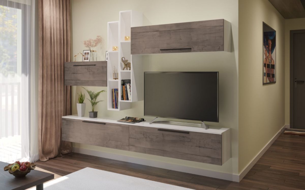 Гостиная Бордо белый/дуб каньон - Меко | фото 2