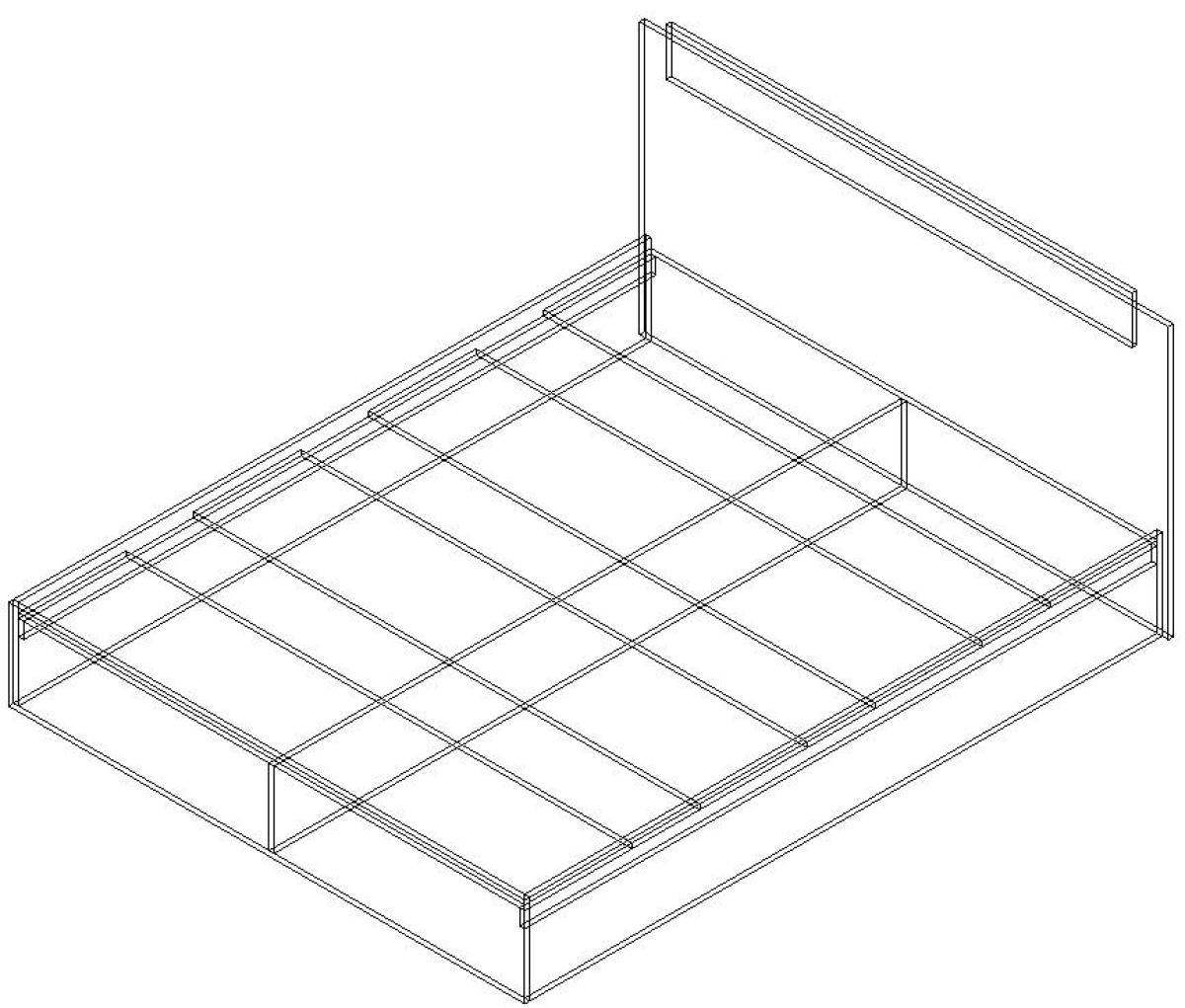 СОФИЯ Кровать КР1600 (венге/дуб белфорт) щиты | фото 2