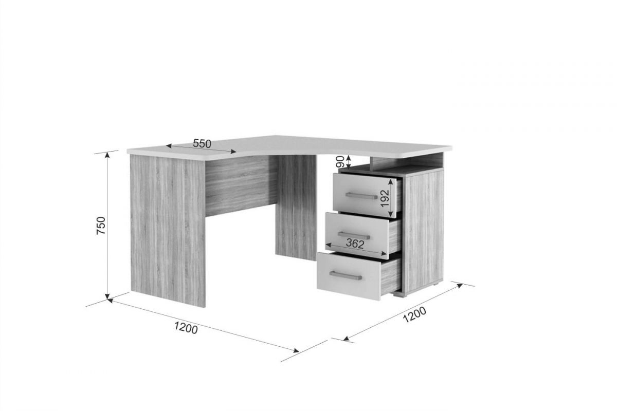 ЛАЙТ 2 Стол компьютерный угловой (1200) | фото 2