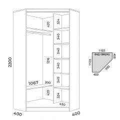 Шкаф-купе ХИТ-У-22-4-55 | фото 2