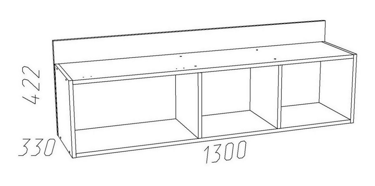 Детская Акварель Полка НМ 011.38-01 М1 (Капучино/Дуб сонома) | фото 3