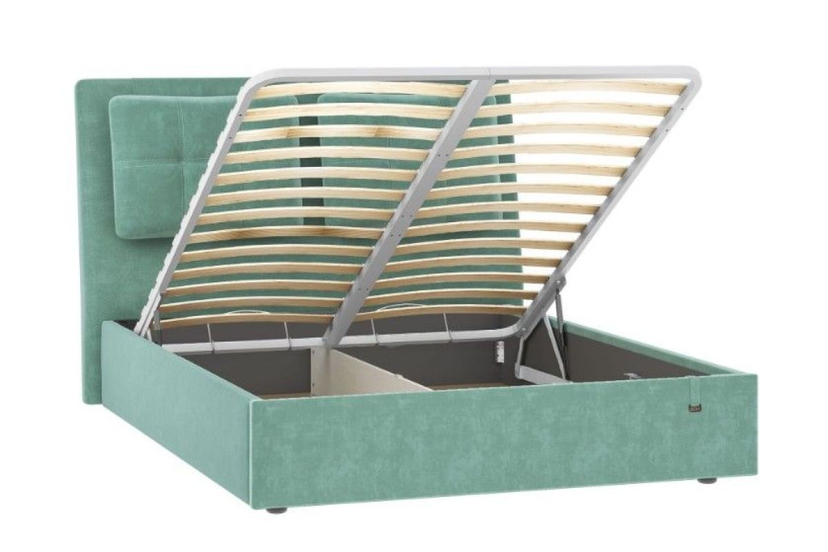 Кровать Ester 1600 с основанием и ПМ (Ультра Минт) Модель 311 | фото 2