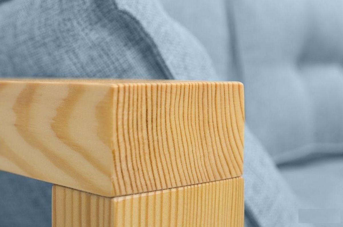 Диван двухместный DEmoku Д-2 (Серебристо-серый/Натуральный) | фото 5