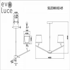 Люстра на штанге EVOLUCE Denice SLE300102-05 | фото 7