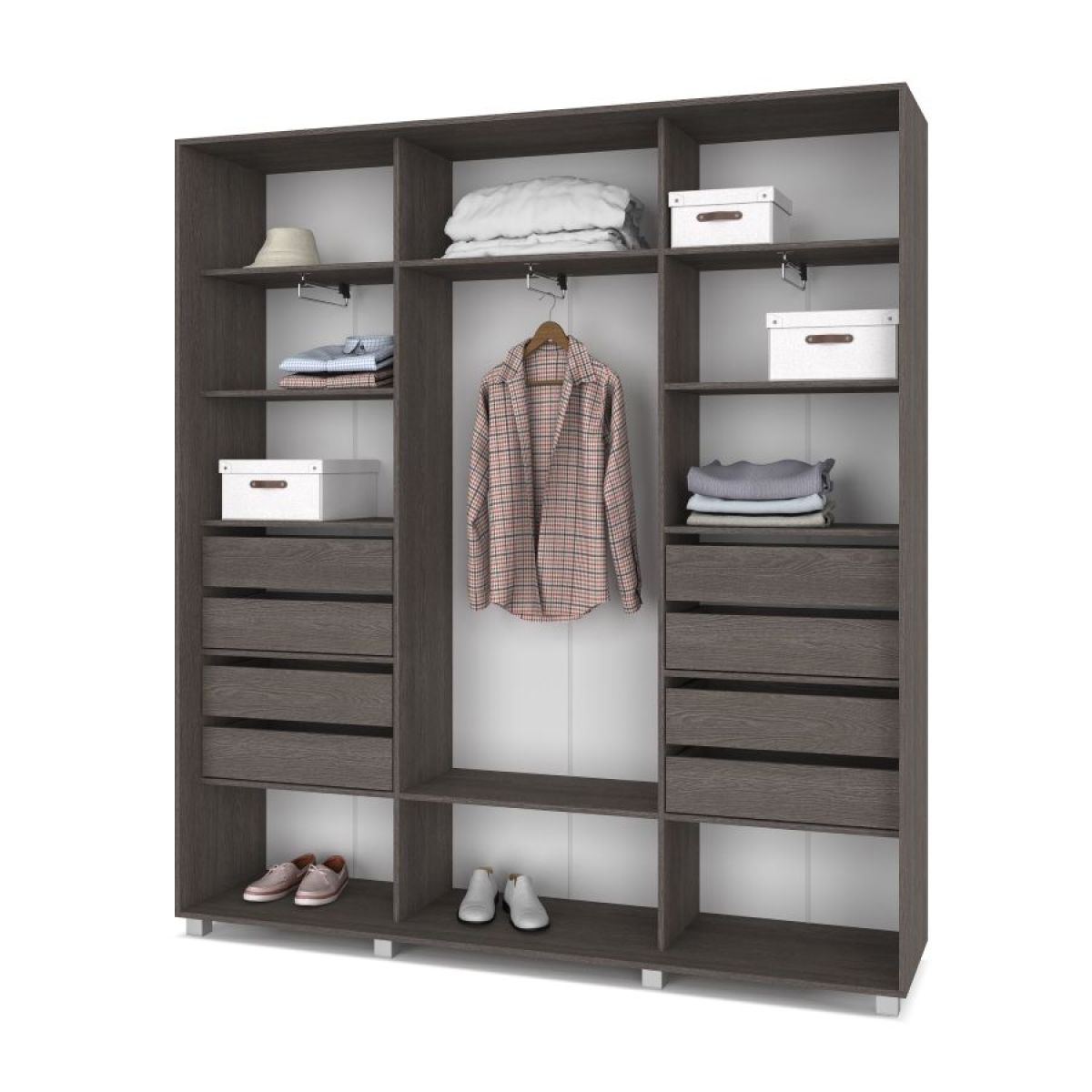 МАРТИН Шкаф-купе Анкор темный (2000*450)  М401 | фото 4