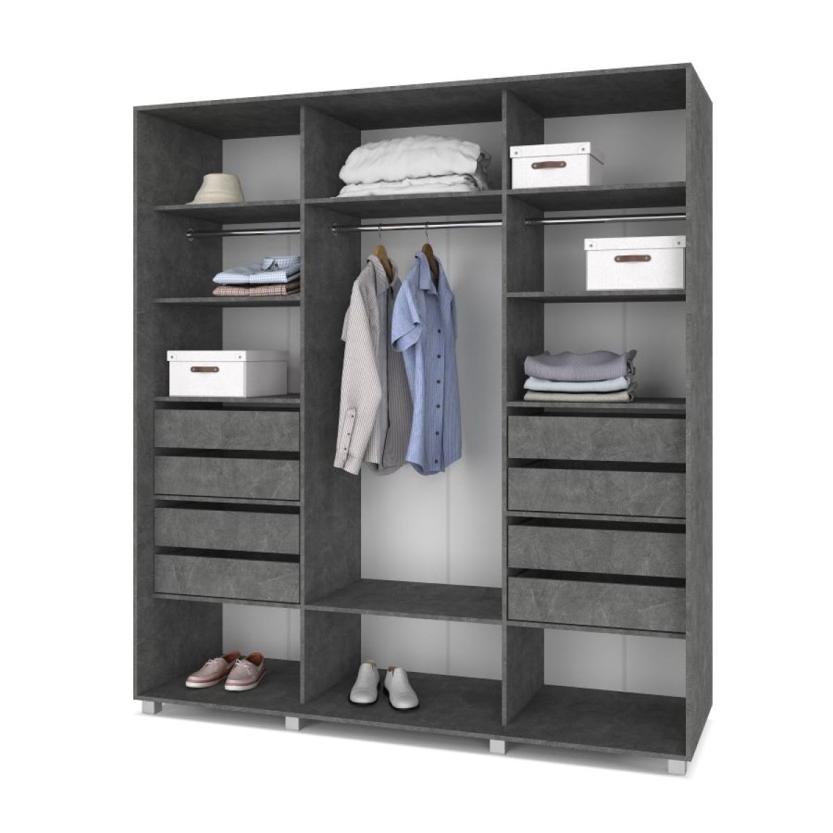 МАРТИН Шкаф-купе Камень темный (2000*600) М601 | фото 4