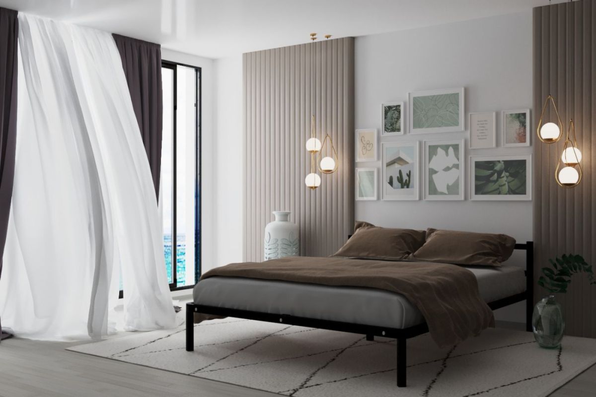 Кровать Мета с матрасом 1400 (черный) | фото 2