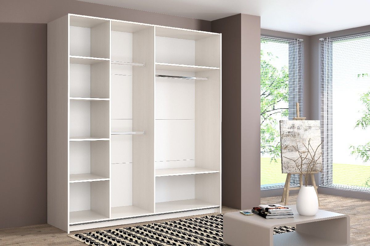 ИННЭС-5 Шкаф-купе 2-х дв. 2000 (2дв. Ф4 - бодега бел вст.зеркало) | фото 2