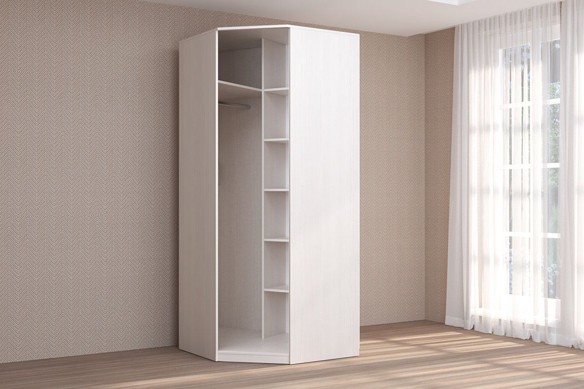 Кэт-4 Шкаф угловой (1 дв зерк) (МДФ Бодега белая) | фото 2