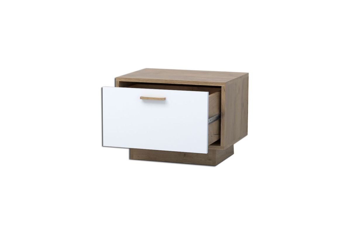 Эго Т-5 Тумба прикроватная (дуб крафт золотой/белый глянец) цоколь | фото 2