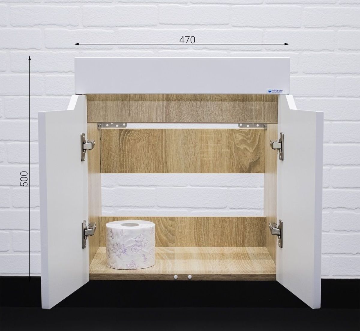 Тумба под умывальник "Енисей 50" Мечта без ящика подвесная Дуб сонома АЙСБЕРГ (DM2315T) | фото 8