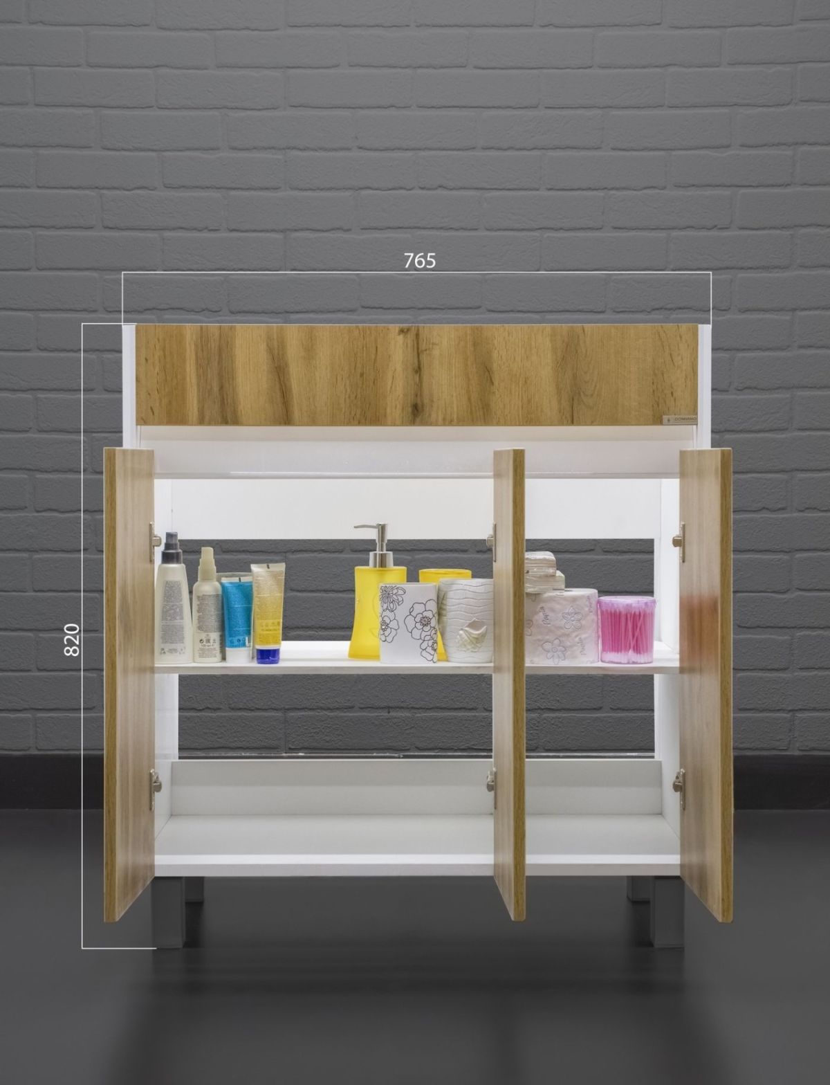 Тумба под умывальник "Fest 80" Uno Дуб ВОТАН без ящика Домино (DU1507T) | фото 7