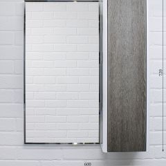 Шкаф-зеркало Uno 60 Дуб серый левый/правый Домино (DU1503HZ) | фото 7