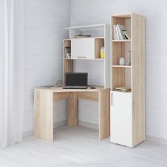Компьютерный стол Квартет-12 дуб сонома/белый  | фото 2