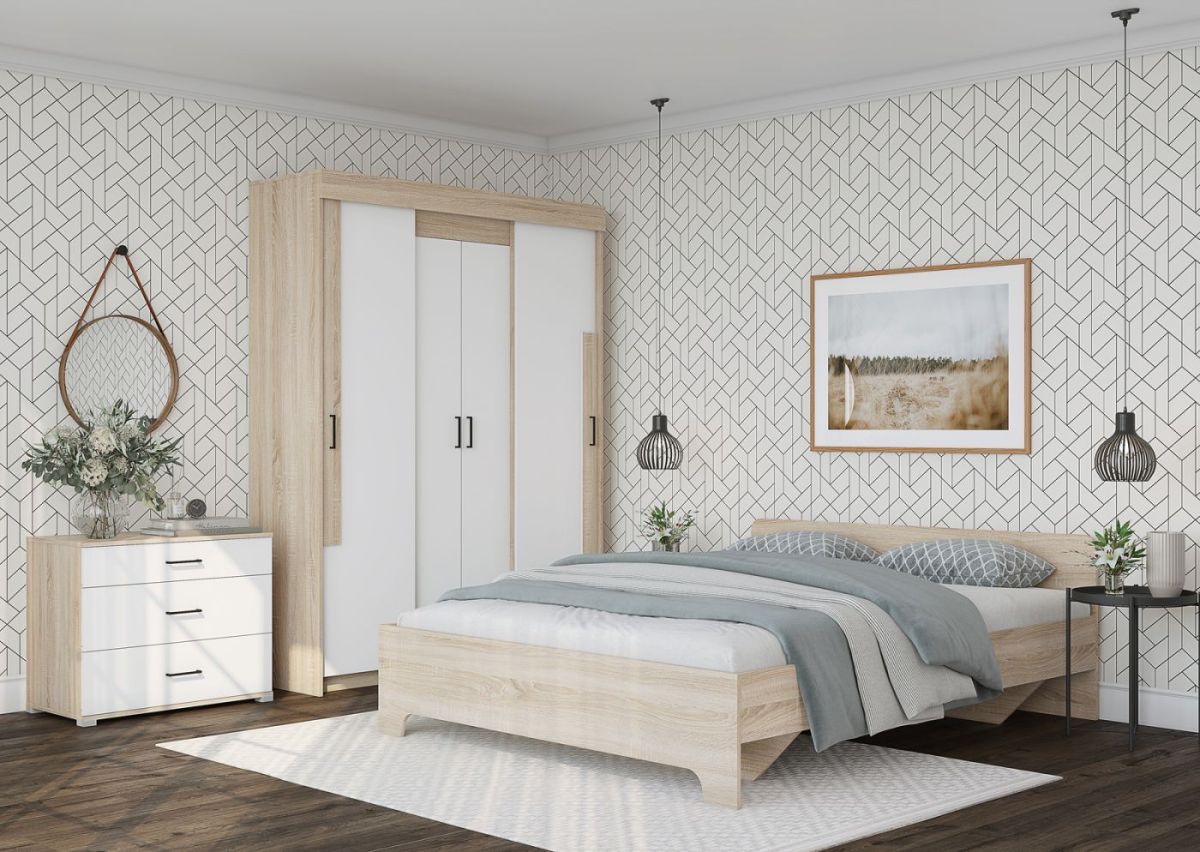 Шкаф-купе VICTOR (Сонома-Белый) | фото 3