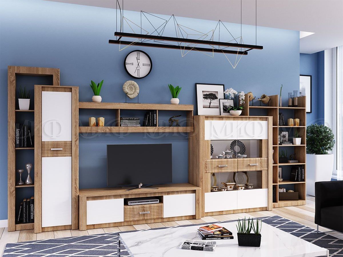 ТЕРРА Шкаф для посуды (Белый глянец/дуб сонома) | фото 3