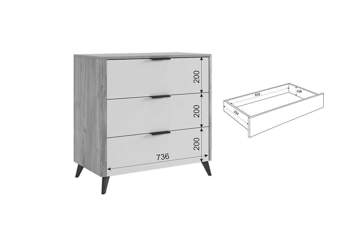 АДАМ Комод (белое дерево) | фото 3