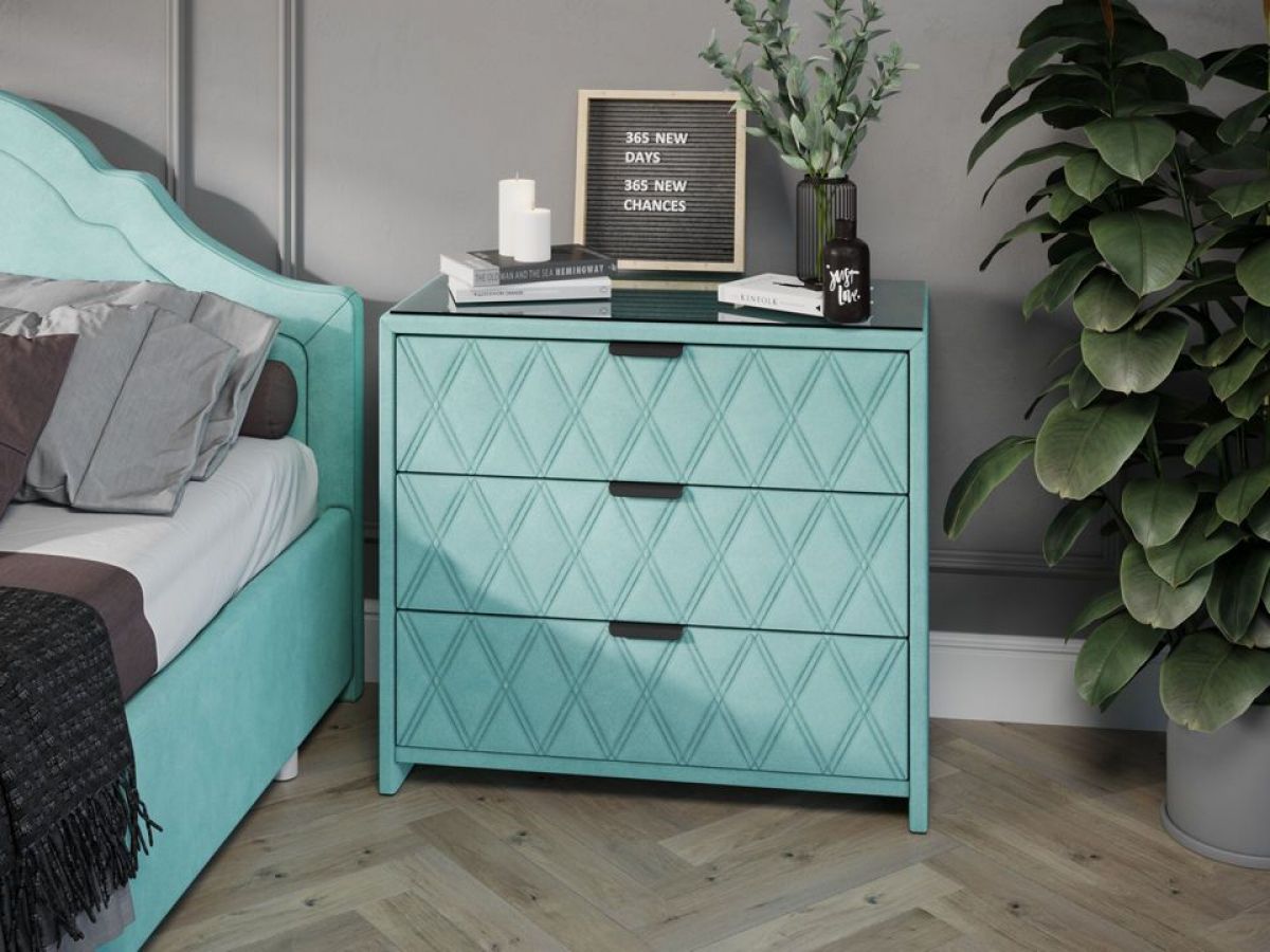 PROxSON Комод Side (Ткань: Велюр Monopoly Мятный лёд (670)) 94x45 | фото 2