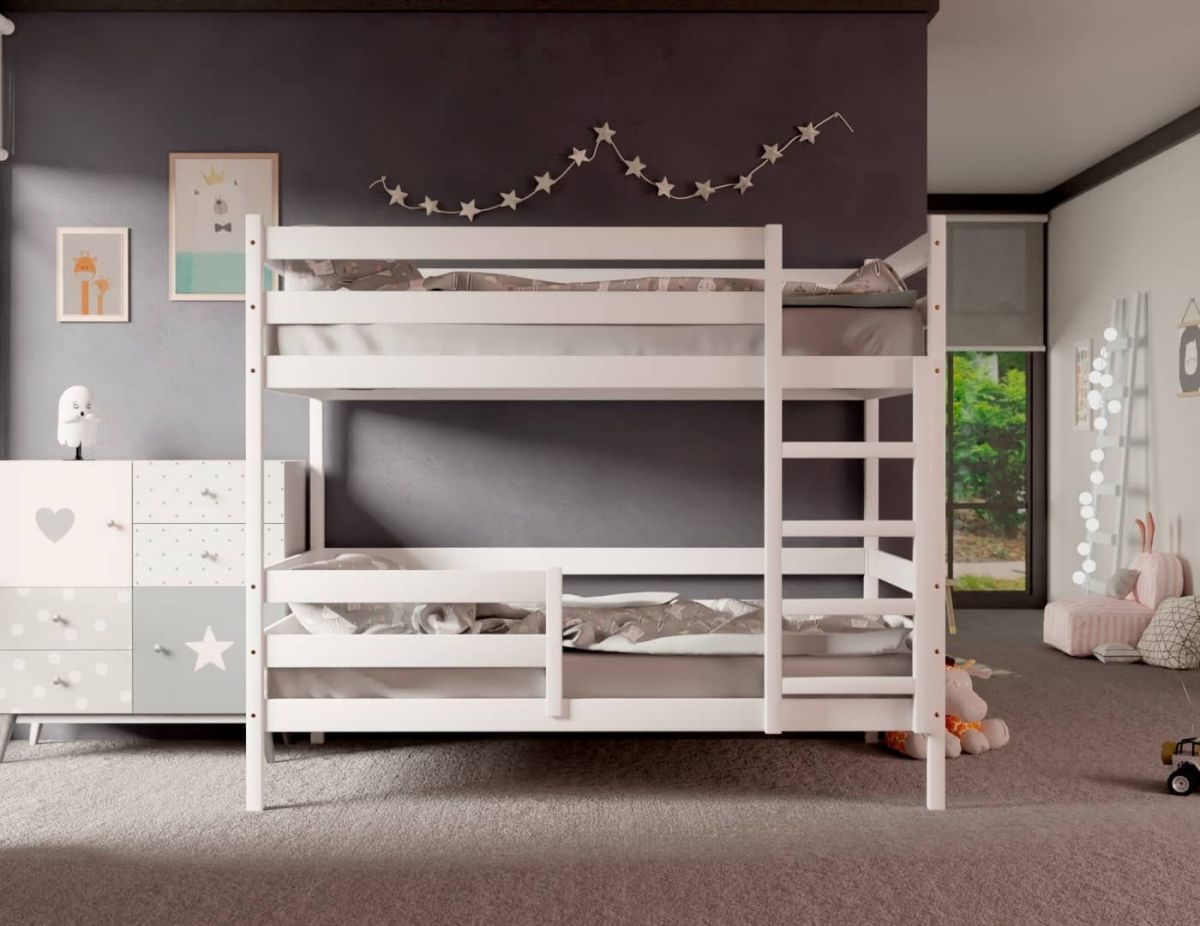 Кровать двухъярусная без крыши 80*160 Белый | фото 2