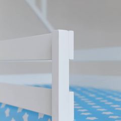 Кровать двухъярусная без крыши 80*190 Белый | фото 3