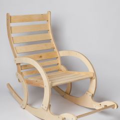 Кресло качалка не окрашенное НЕАПОЛЬ с подножкой | фото 3