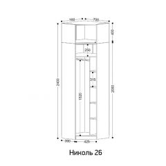 НИКОЛЬ 26 Шкаф угловой | фото 2