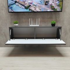 Тумба подвесная под ТВ LINES MTV4-MA 1150 Темно-серый (Графит-M 10.1.25) | фото 3