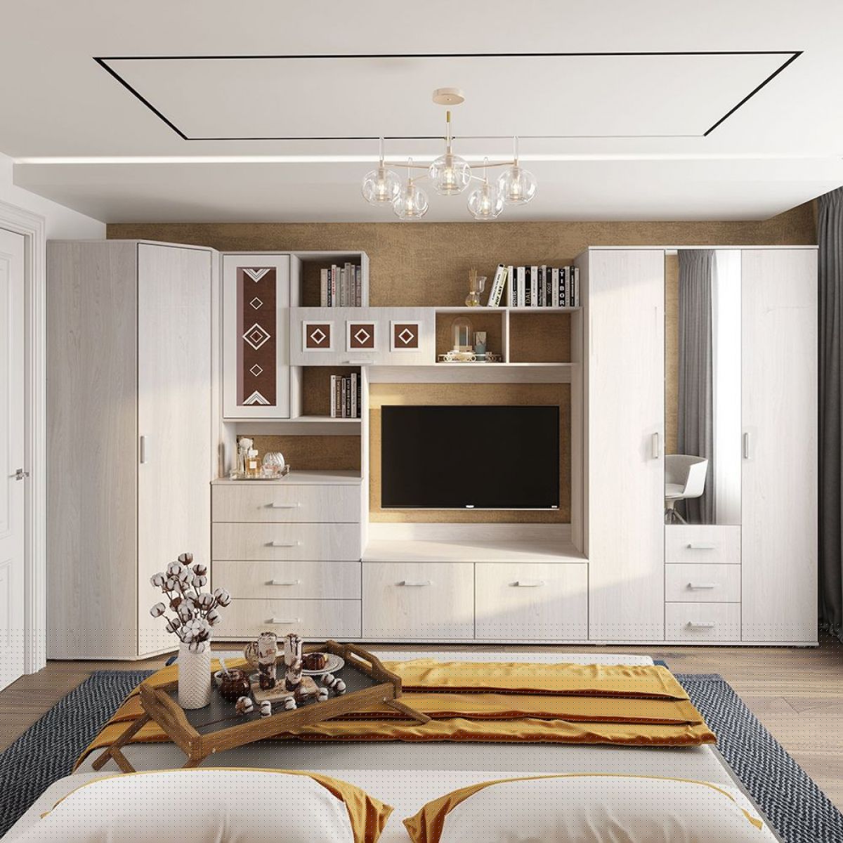 Шкаф угловой Белла (Ясень белый) | фото 3