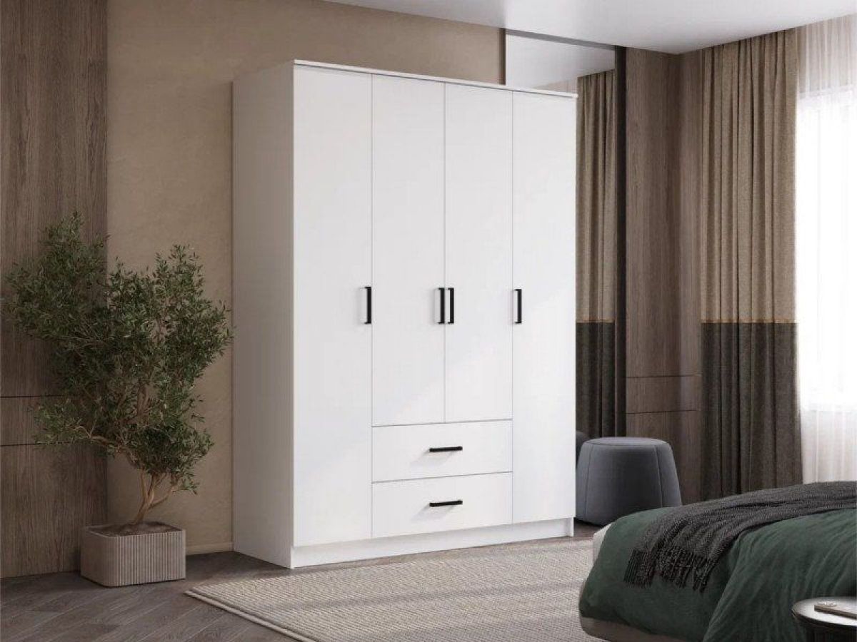 Шкаф 4-х створчатый Титан (белый) | фото 5