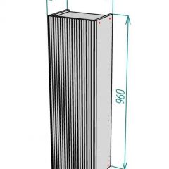 Шкаф навесной для ванной MH5-MA 300х960 (Белый-М 10.1.1) Белый глянец | фото 8