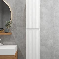 Шкаф пенал навесной для ванной MH10-MA 300х1548 (Белый-М 10.1.1) Белый глянец | фото 2