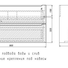 Тумба под раковину Uperwood Tanos 90 см, подвесная, черная матовая | фото 7