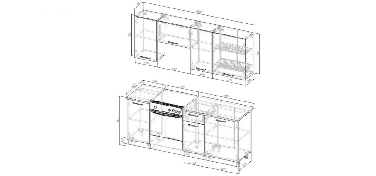 Кухонный гарнитур Антик 2000 (Стол. 38мм) | фото 2