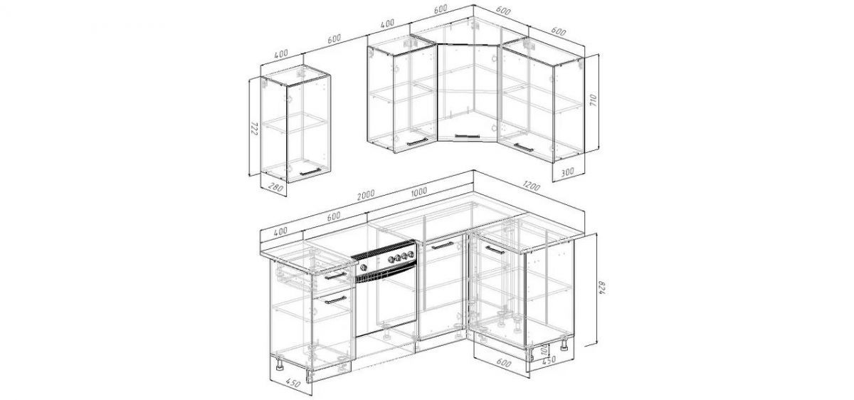 Кухонный гарнитур Белый Глянец 2000*1200 (Стол. 38мм) | фото 2