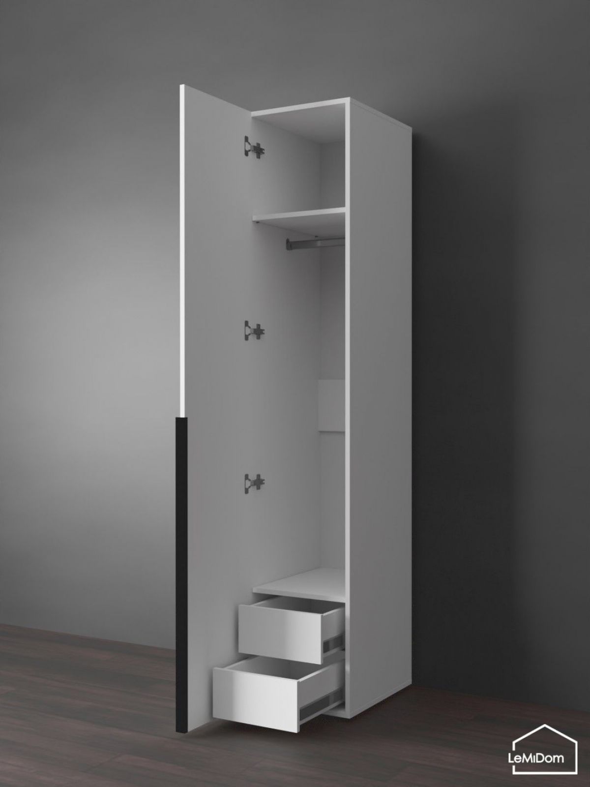 Шкаф Linnea MHR-1-3 2050х400х510 (Белый-М 11.1.1) | фото 7