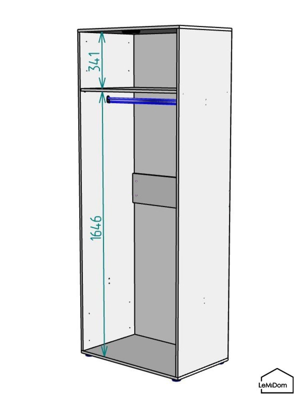 Шкаф Linnea MHR-2 2050х800х510 (Белый-М 11.1.1) | фото 3