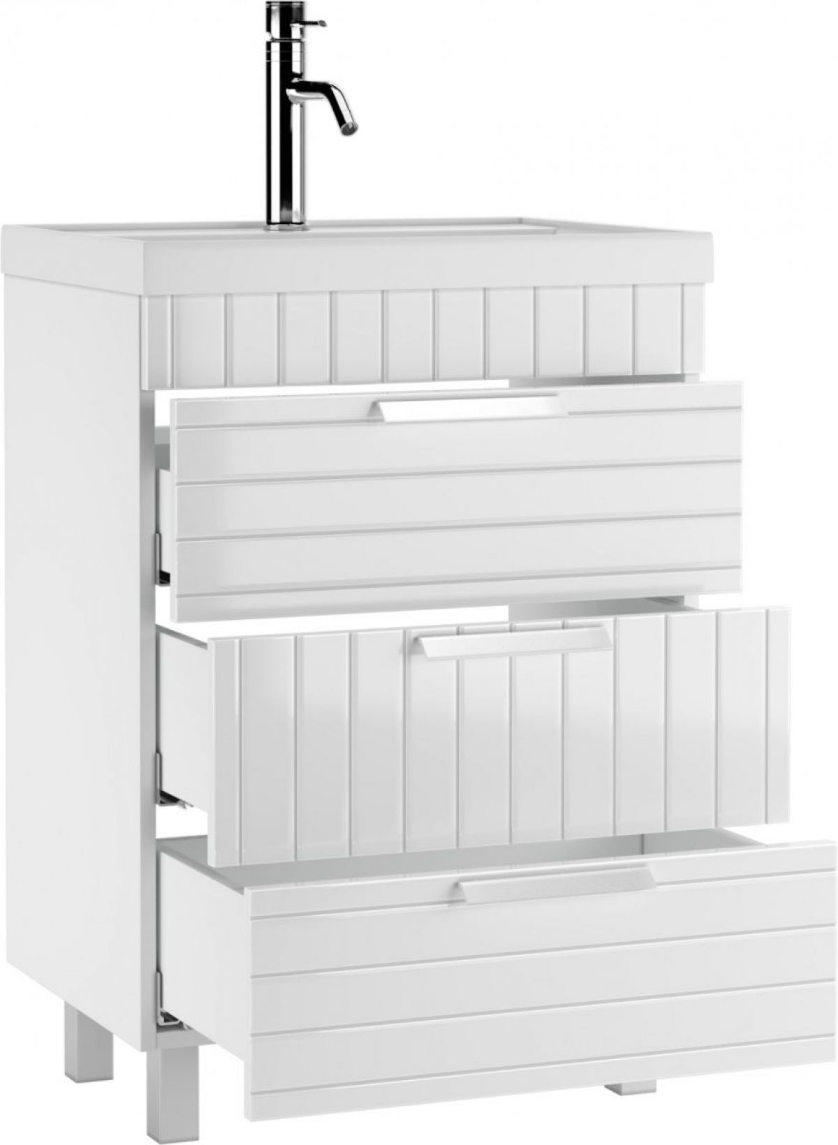 Тумба под умывальник "UNIT 60" Topaz с тремя ящиками В3 Домино (DT6401T) | фото 3