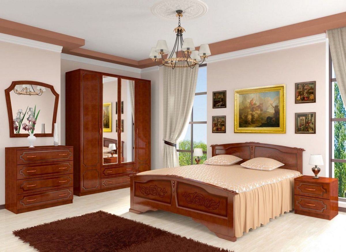 ЛАК (ОРЕХ) Спальный гарнитур (модульный) | фото 13