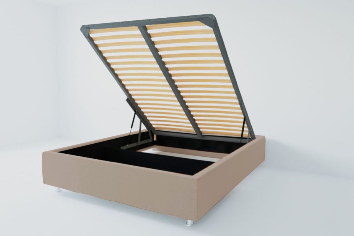 Кровать Подиум с ПМ 1400 (велюр серый) | фото 2