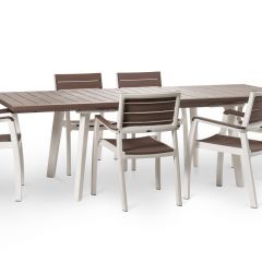 Стол Гармония раздвижной (Harmony Extendable) белый-капучино | фото 6